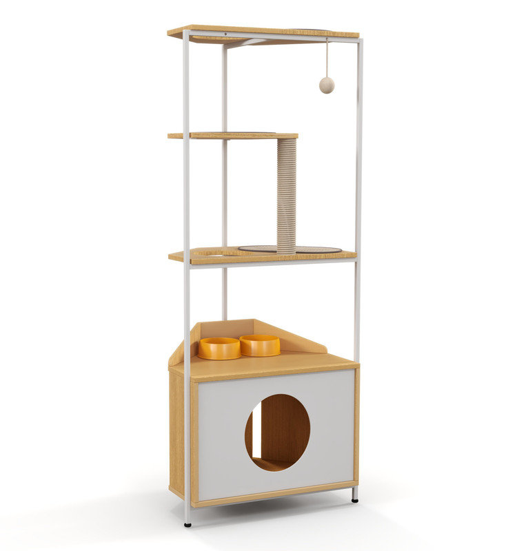 Cat Condo with Feeding Station and Climbing Platforms, main image 0